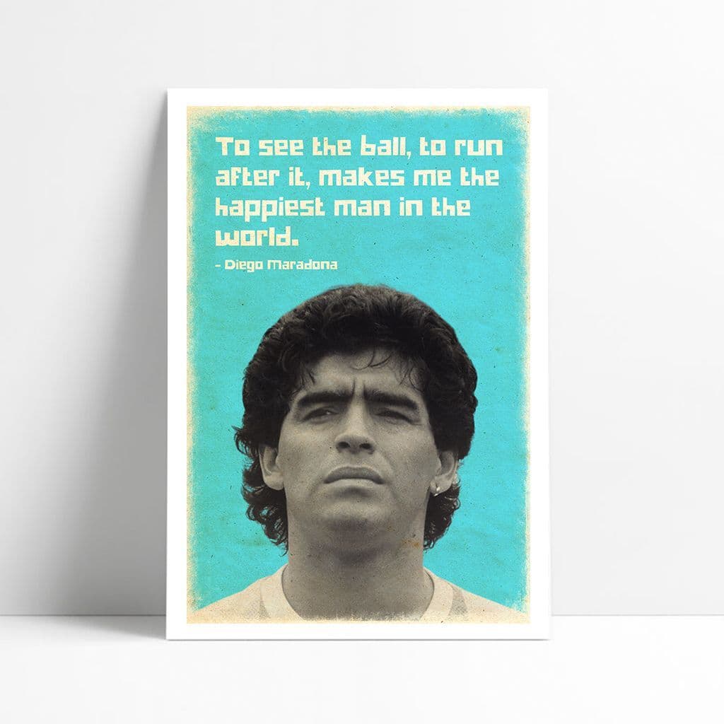 Argentina | Diego Maradona Retro Art Print