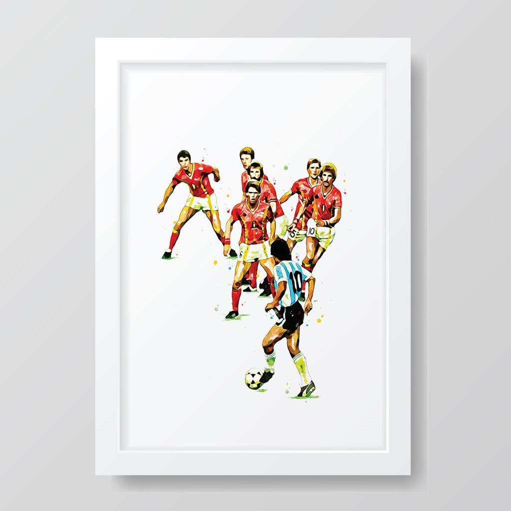 Argentina | Diego Maradona v Belgium Art Print - Image 3