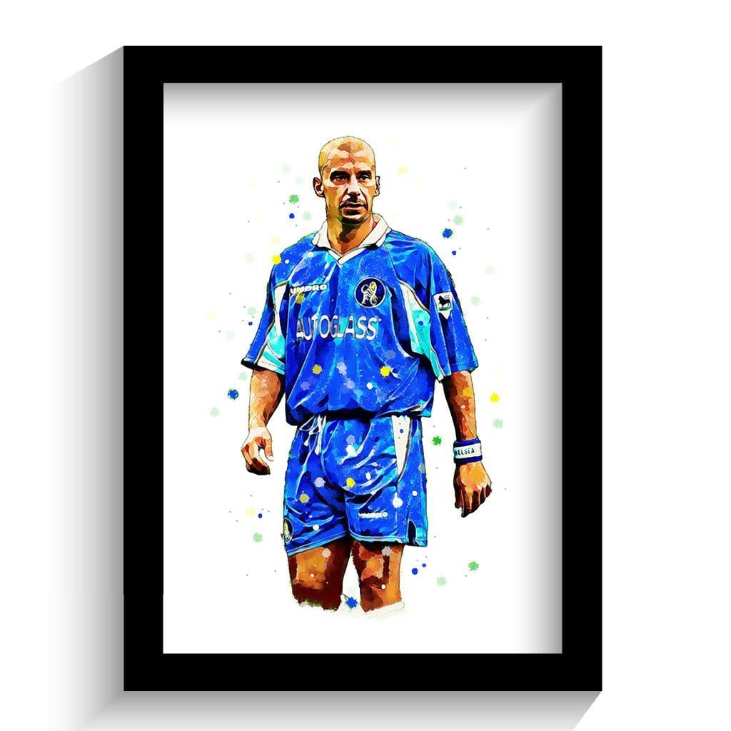 Chelsea | Gianluca Vialli Art Print - Image 2