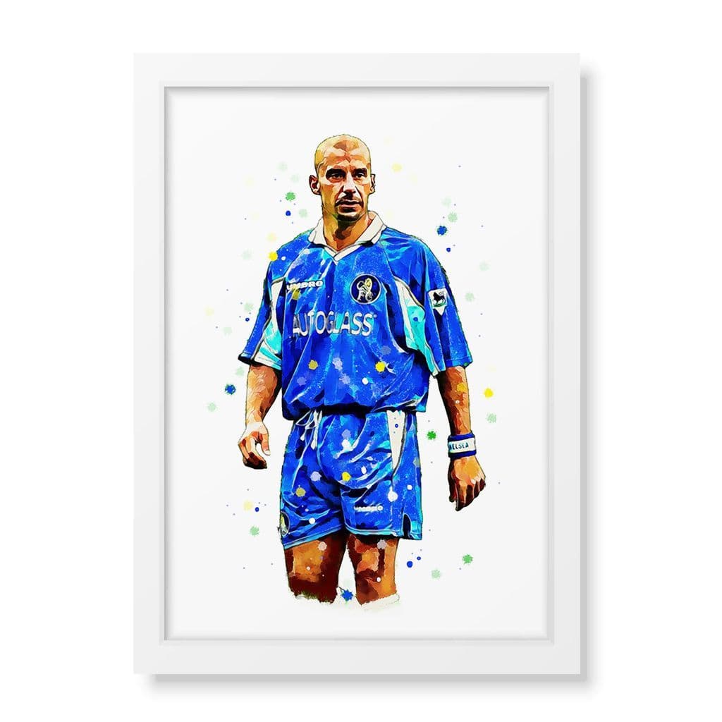 Chelsea | Gianluca Vialli Art Print - Image 3