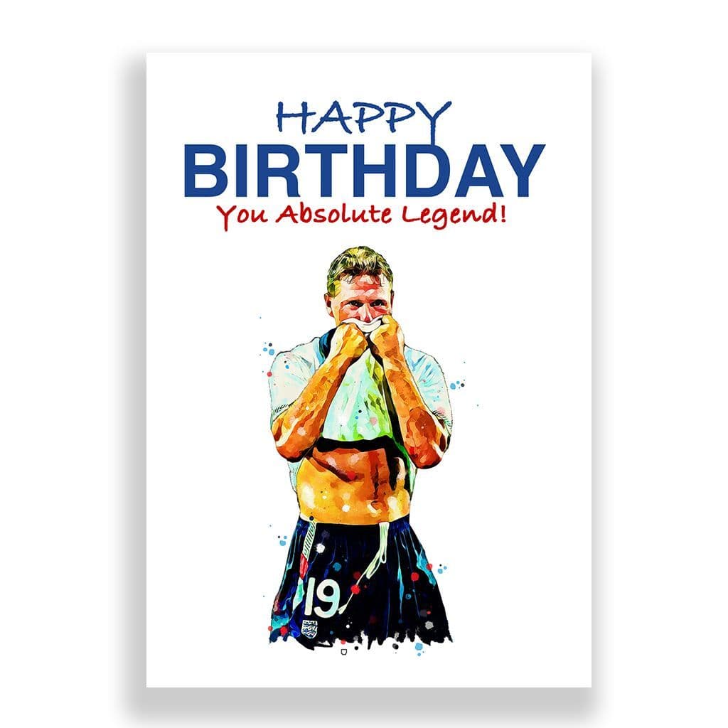 England Birthday Card | Paul Gascoigne | Gazza