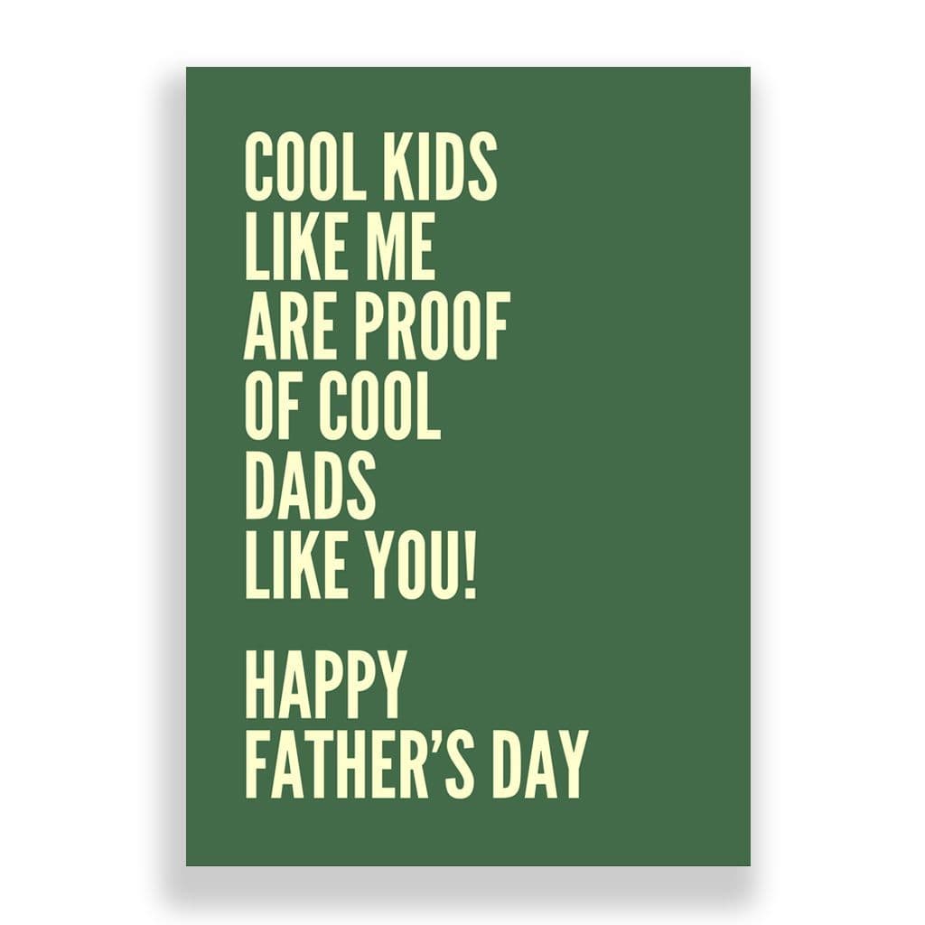 Father's Day Card | Cool Kids Cool Dad