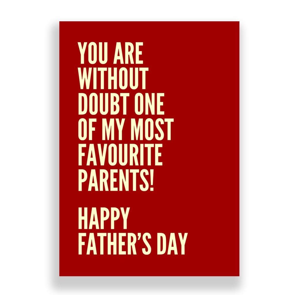 Father's Day Card | One of My Favourite Parents!