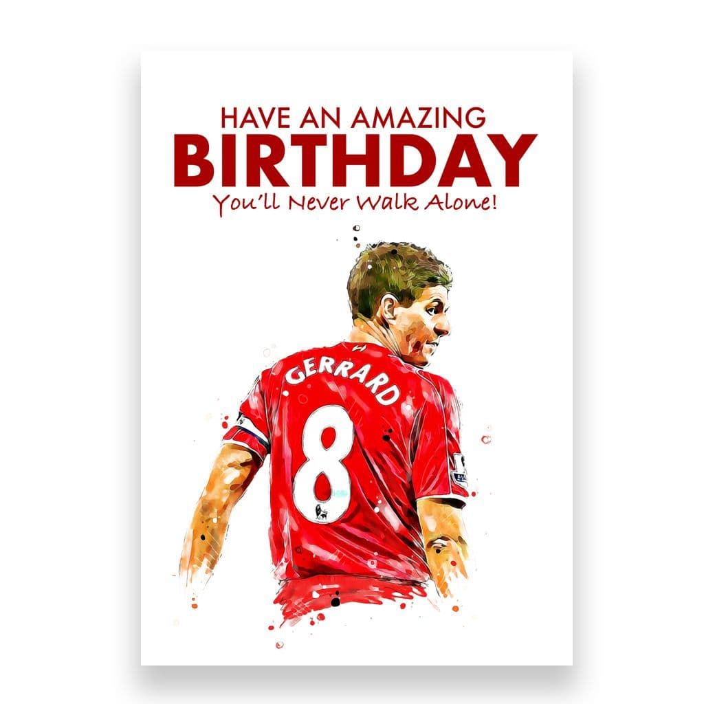 Liverpool Birthday Card | Steven Gerrard