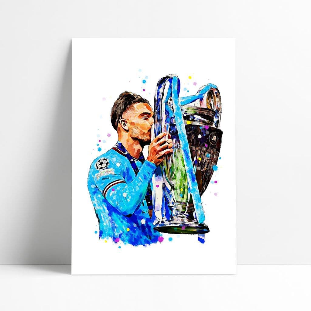Manchester City | Jack Grealish Art Print | Champions League