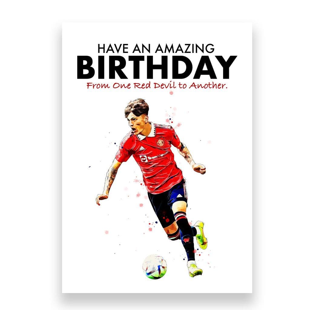Manchester United Birthday Card | Alejandro Garnacho