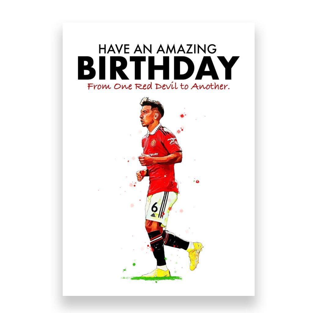 Manchester United Birthday Card | Lisandro Martínez