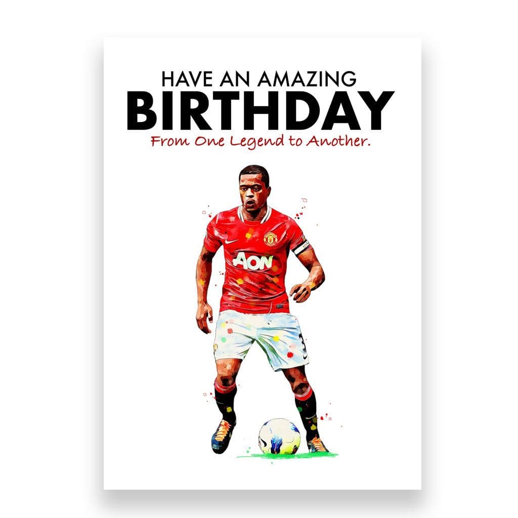 Manchester United Birthday Card | Patrice Evra