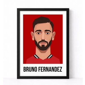 MANCHESTER UNITED | BRUNO FERNANDEZ | MODERN ART PRINT