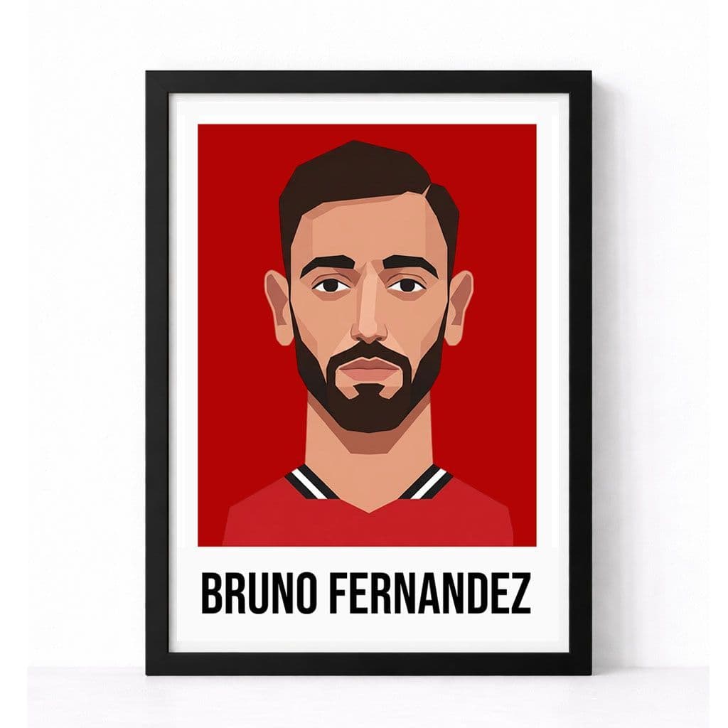 MANCHESTER UNITED | BRUNO FERNANDEZ | MODERN ART PRINT