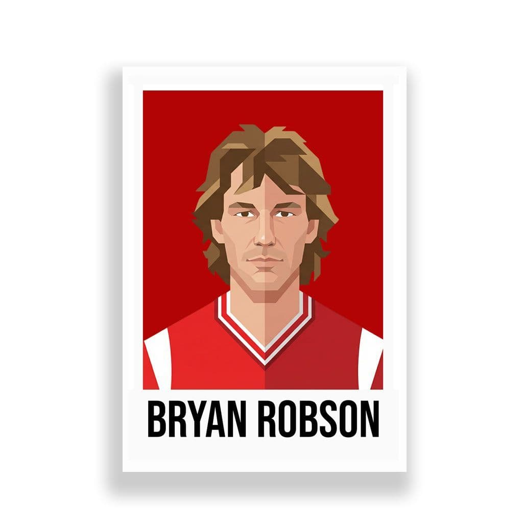MANCHESTER UNITED | BRYAN ROBSON | MODERN ART PRINT - Image 2