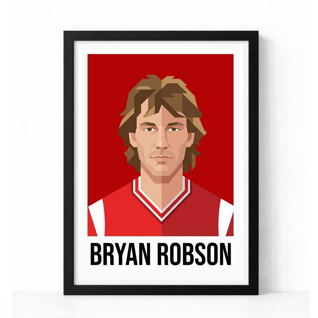 MANCHESTER UNITED | BRYAN ROBSON | MODERN ART PRINT