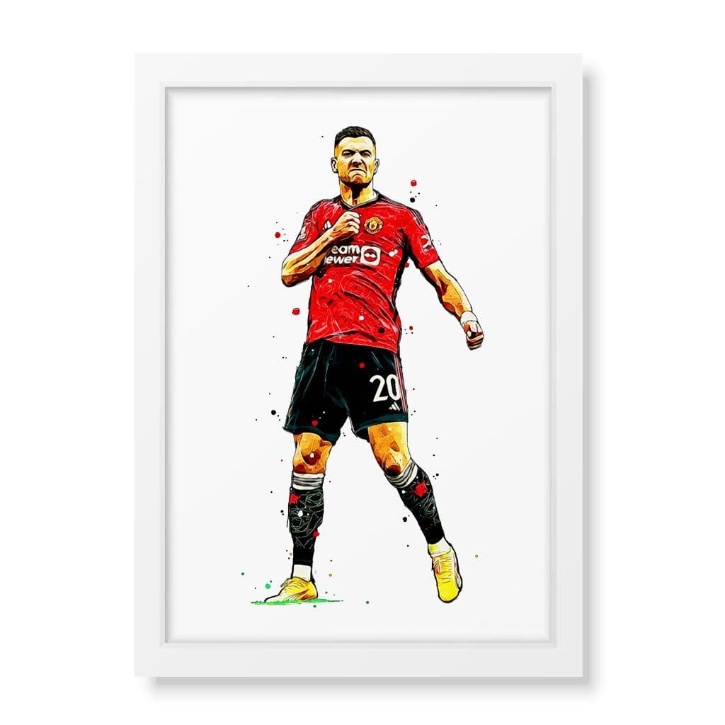 Manchester United | Diogo Dalot Art Print - Image 3