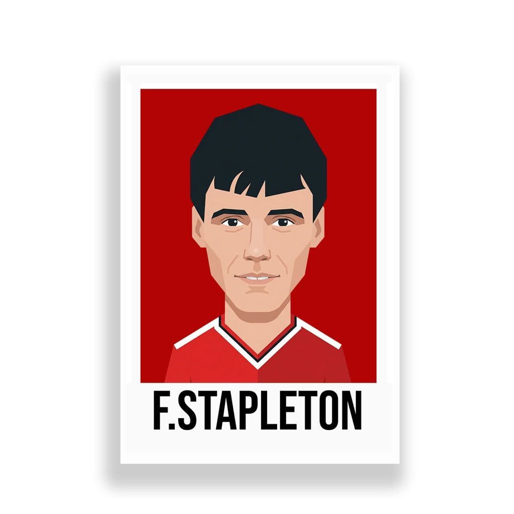 MANCHESTER UNITED | F.STAPLETON | MODERN ART PRINT - Image 2