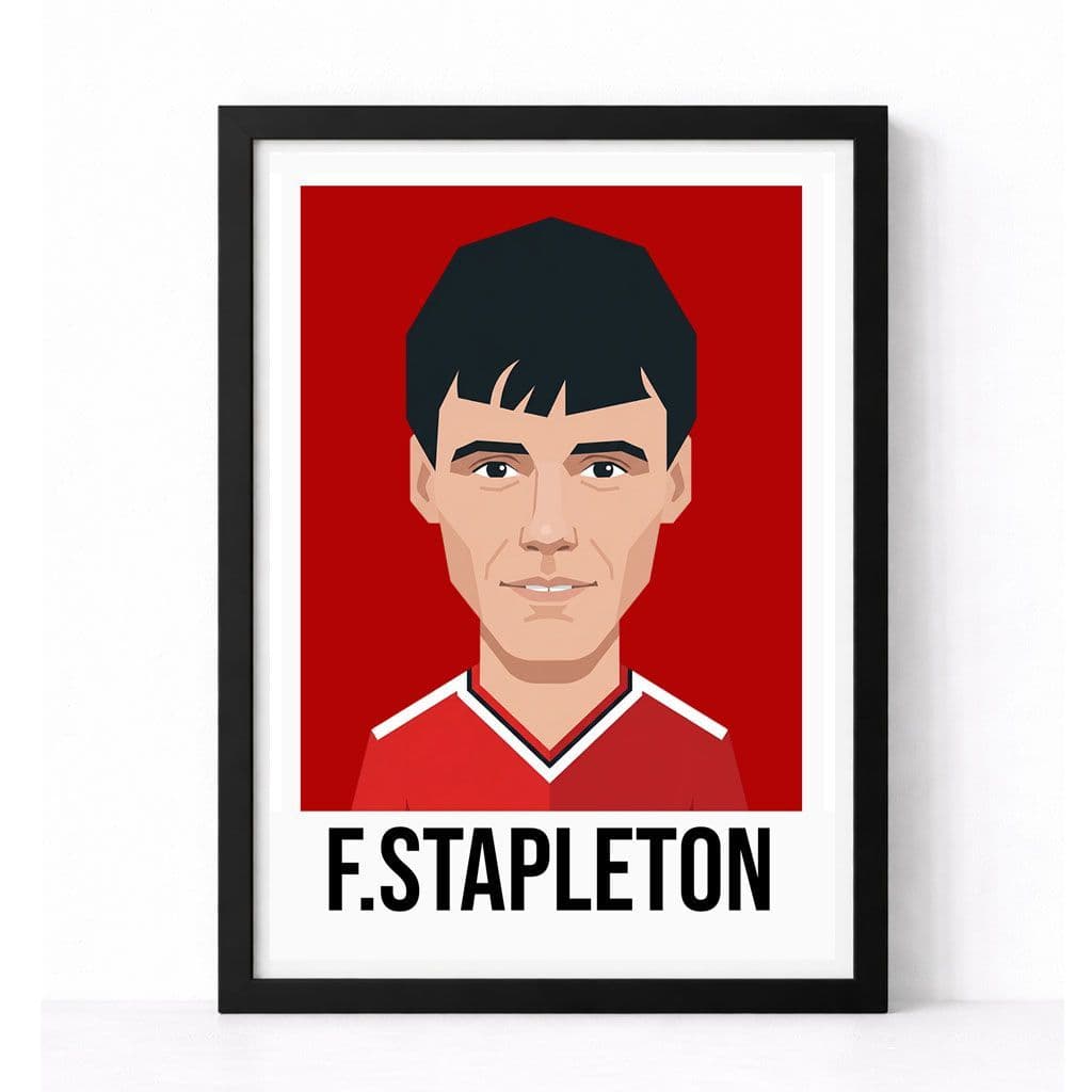 MANCHESTER UNITED | F.STAPLETON | MODERN ART PRINT