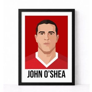 MANCHESTER UNITED | JOHN O'SHEA | MODERN ART PRINT