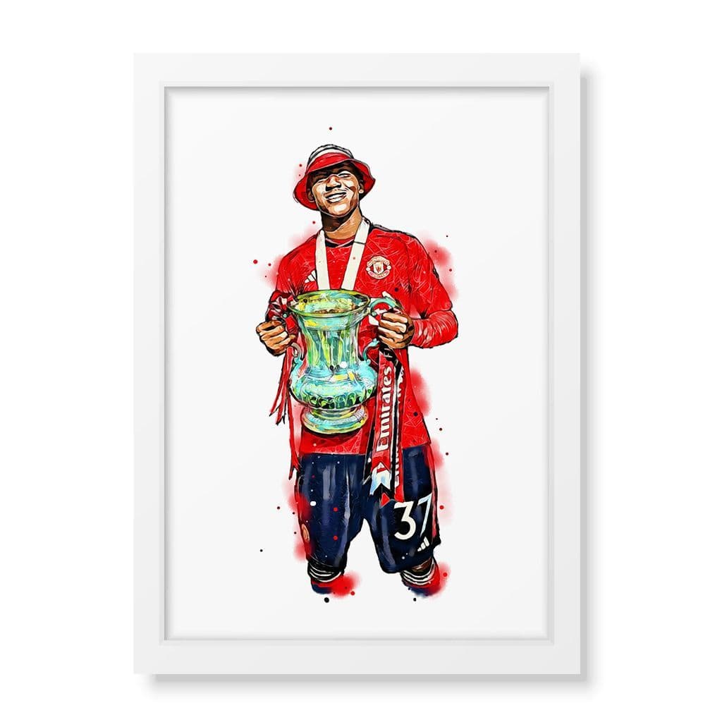 Manchester United | Kobbie Mainoo Art Print (1) - Image 3
