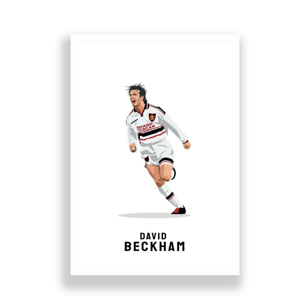 Manchester United Print | David Beckham Away - Image 2
