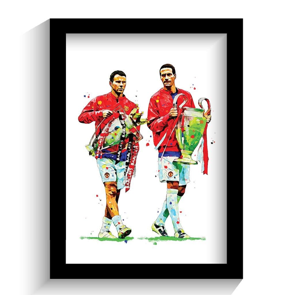 Manchester United | Ryan Giggs | Rio Ferdinand Art Print - Image 2