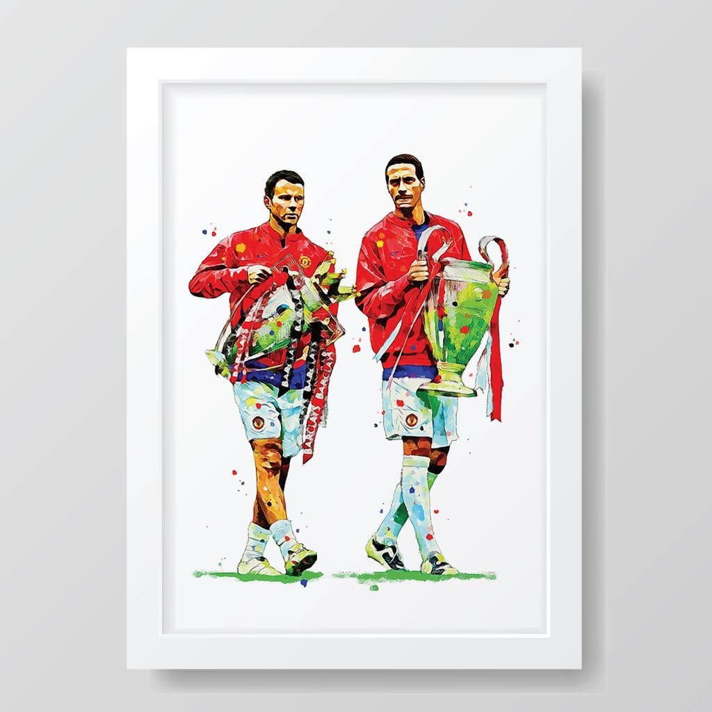 Manchester United | Ryan Giggs | Rio Ferdinand Art Print - Image 3