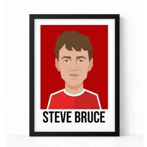 MANCHESTER UNITED | STEVE BRUCE | MODERN ART PRINT