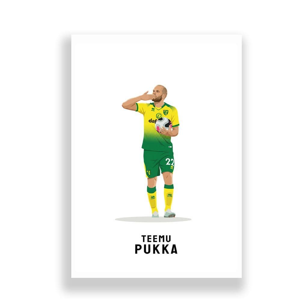 Norwich City Print | Teemu Pukki - Image 2