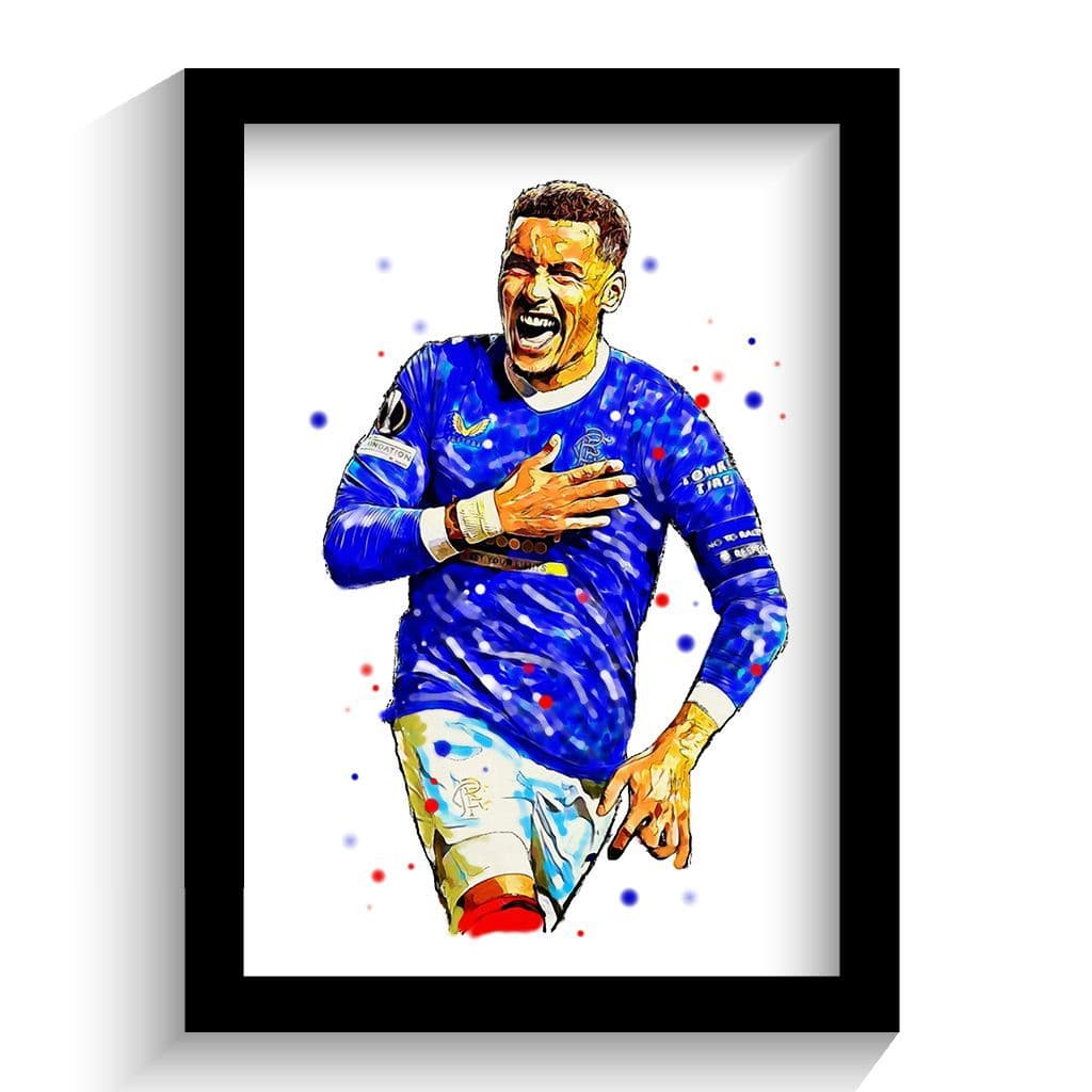 Rangers | James Tavernier Art Print - Image 2