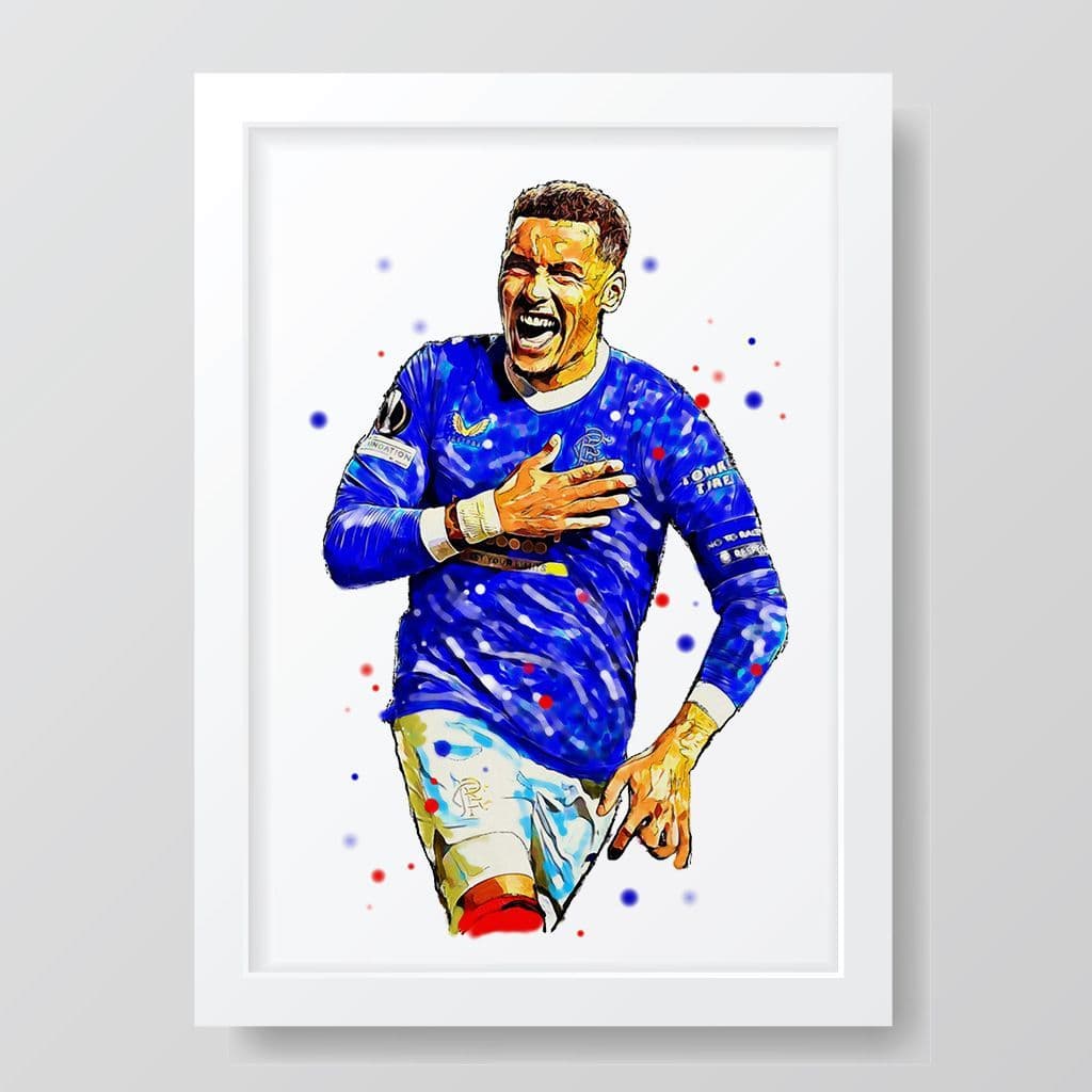 Rangers | James Tavernier Art Print - Image 3