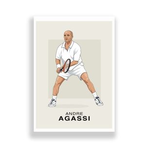 Tennis Print | Andre Agassi Illustration