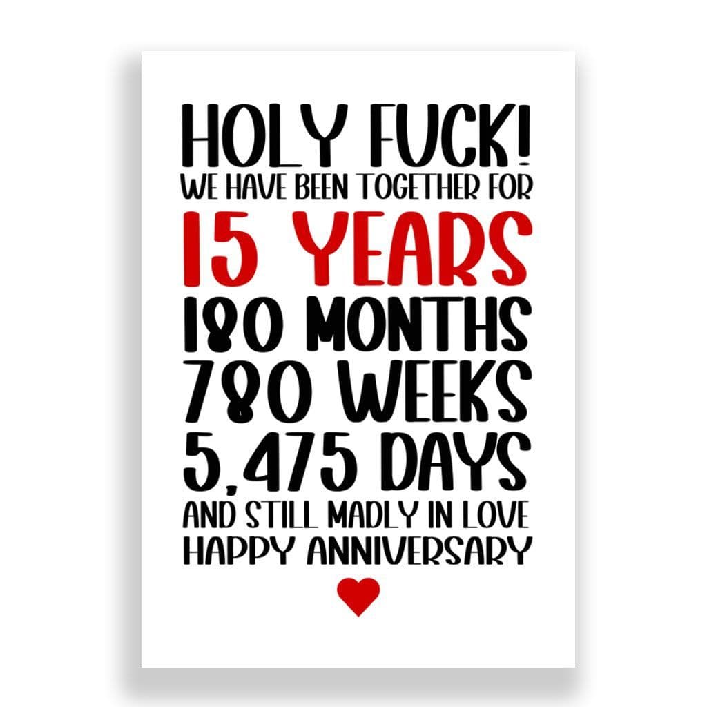15 Years Wedding Anniversary Card | Still Madly in Love!