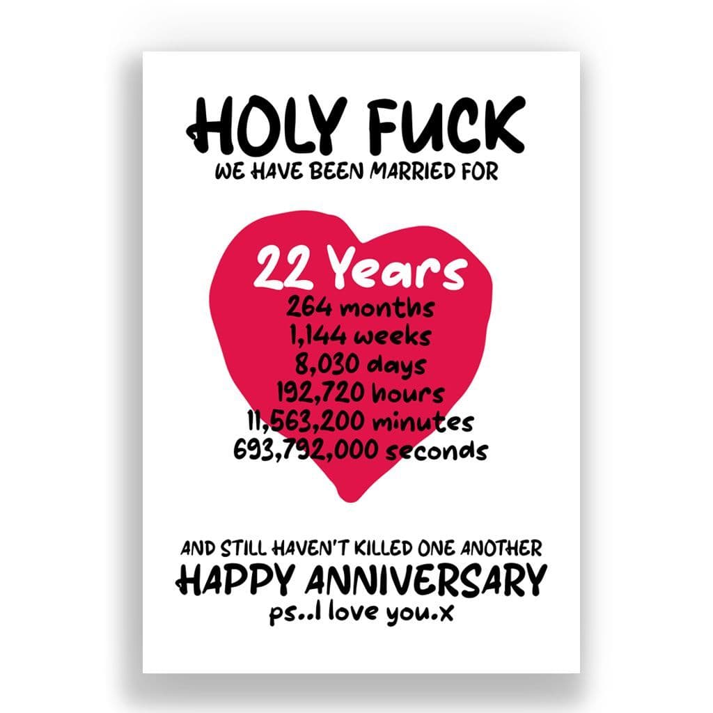 22 Years Wedding Anniversary Card | Still Madly in Love! (5)