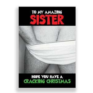 Funny Sister Christmas Card | Have a Cracking Christmas!