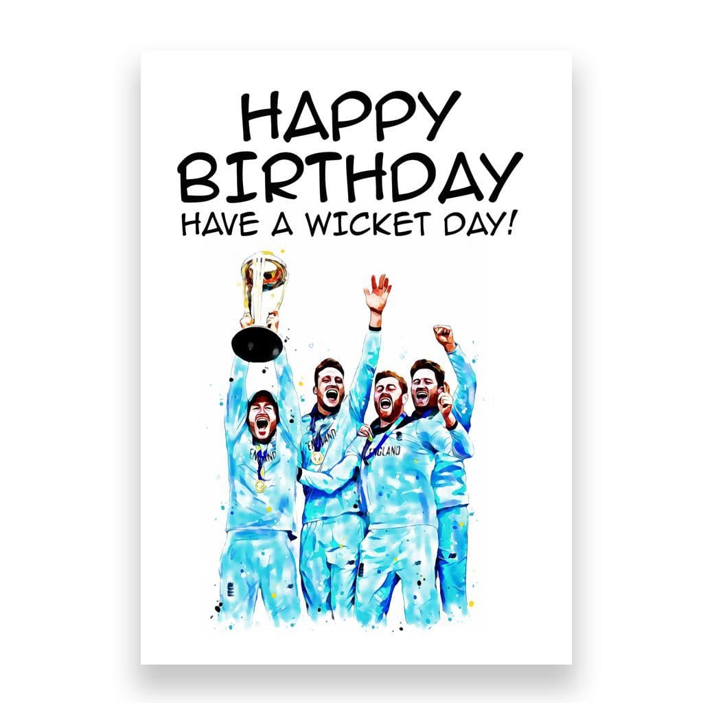Cricket Birthday Card | England World Cup