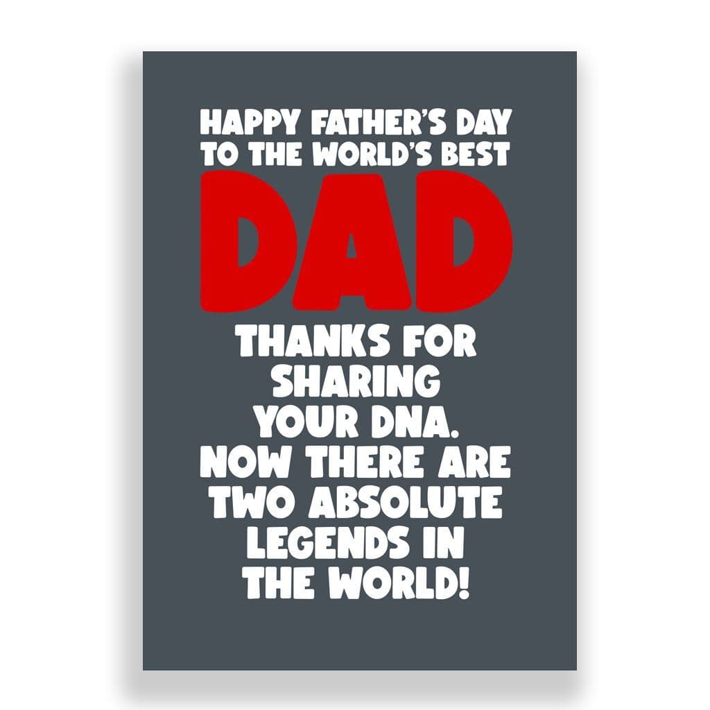Father's Day Card | Thanks for sharing your DNA..