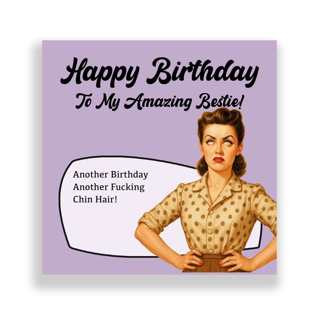 Funny Birthday Card For Her | Chin Hair!