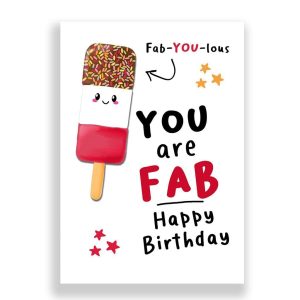 Funny Birthday Card | YOU ARE FAB! HAPPY BIRTHDAY