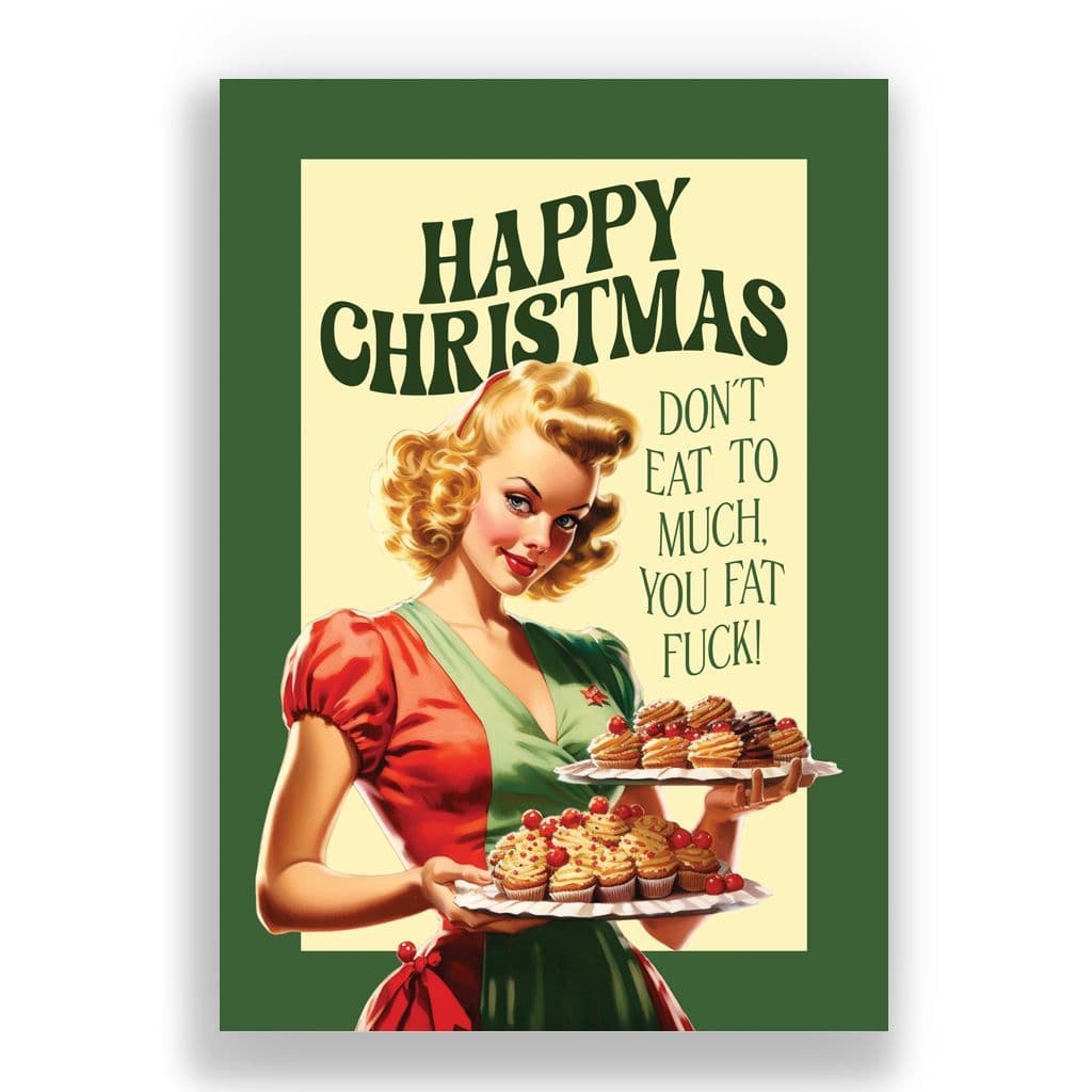 Funny Christmas Card | Don't Eat Too Much!
