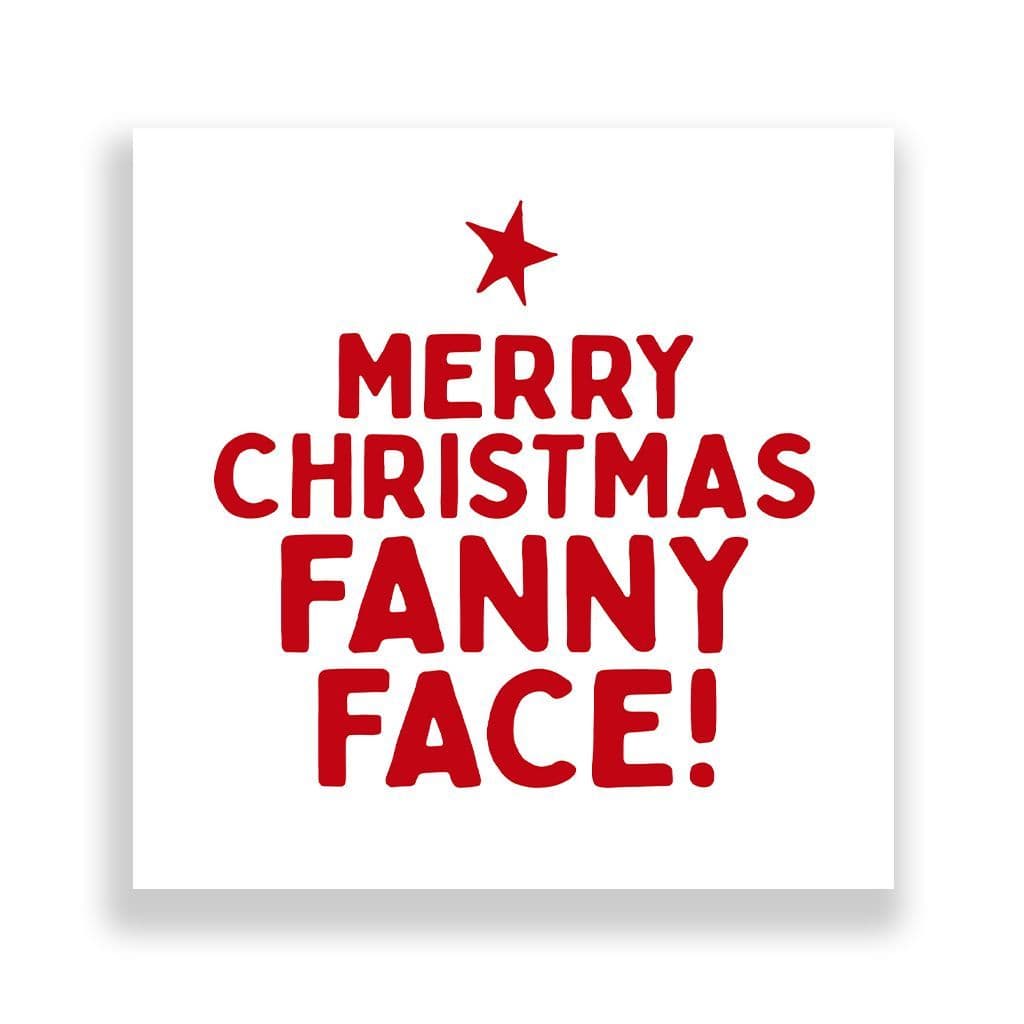 Funny Christmas Card | Merry Christmas Fanny Face