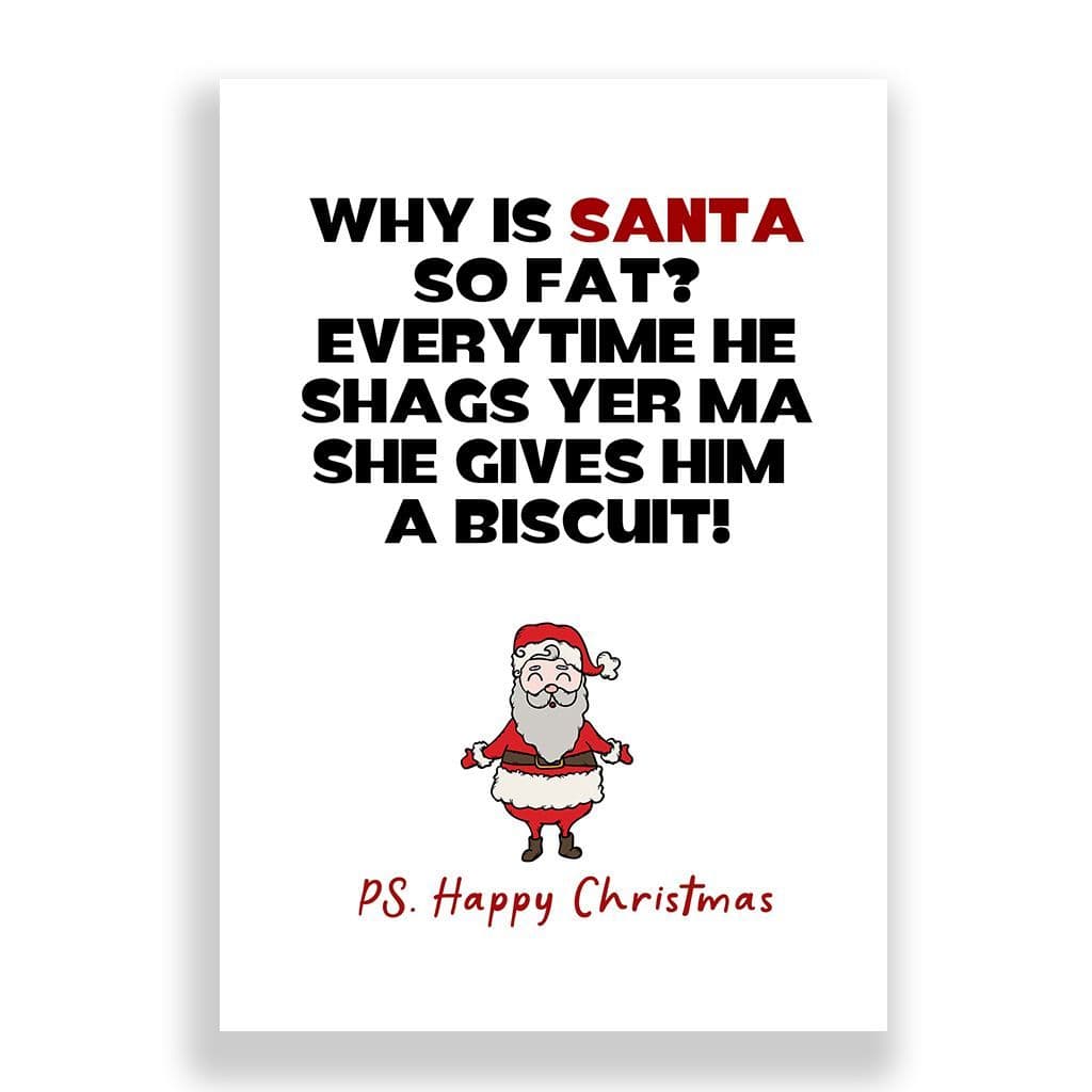 Funny Christmas Card | Why is Santa So Fat?