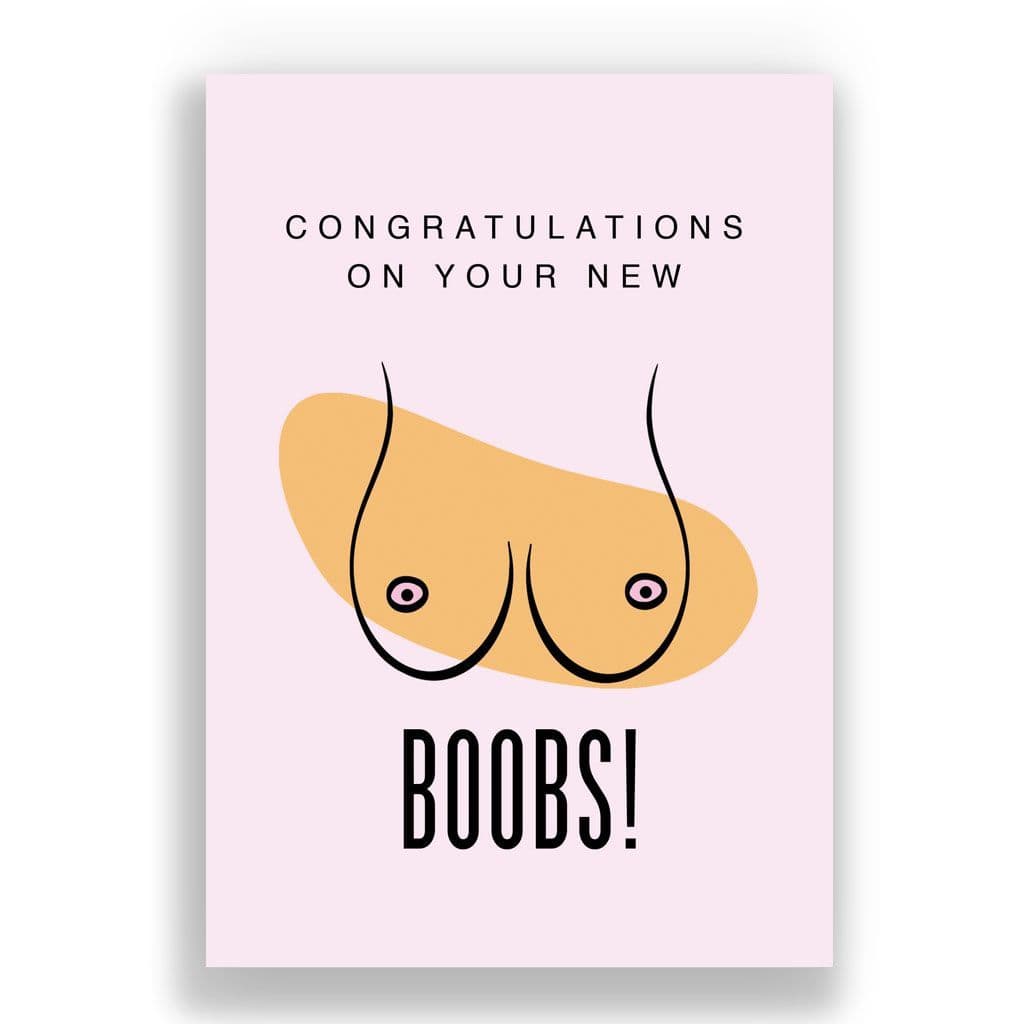 Funny Congratulations Card | Congratulations on the New Boobies!