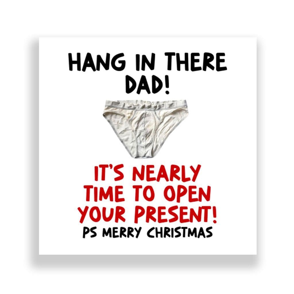 Funny Dad Christmas Card | Hang In There!
