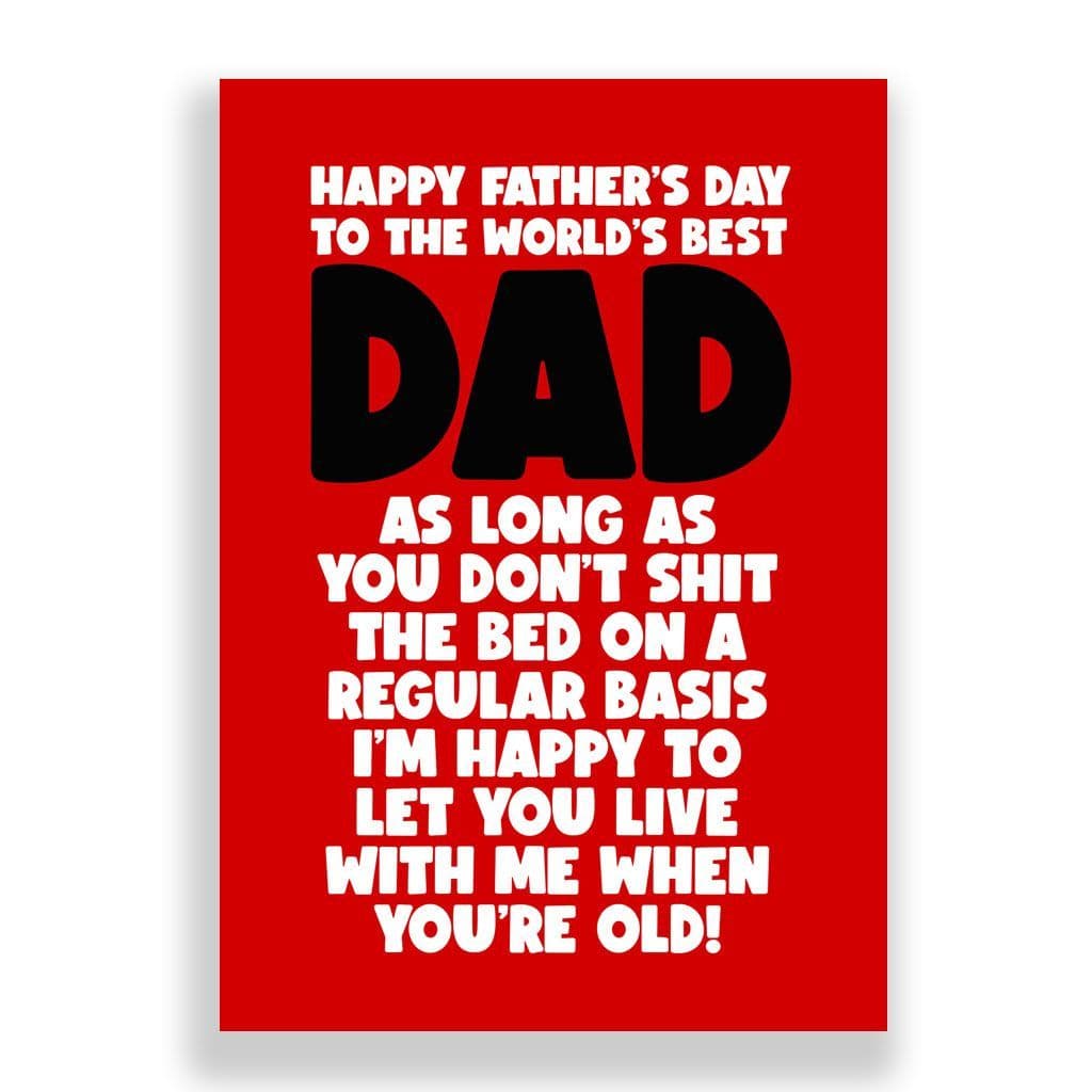 Funny Father's Day Card | Don't Shit The Bed!