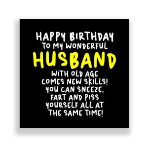 Funny Husband Birthday Card | Sneeze, Fart And Piss!