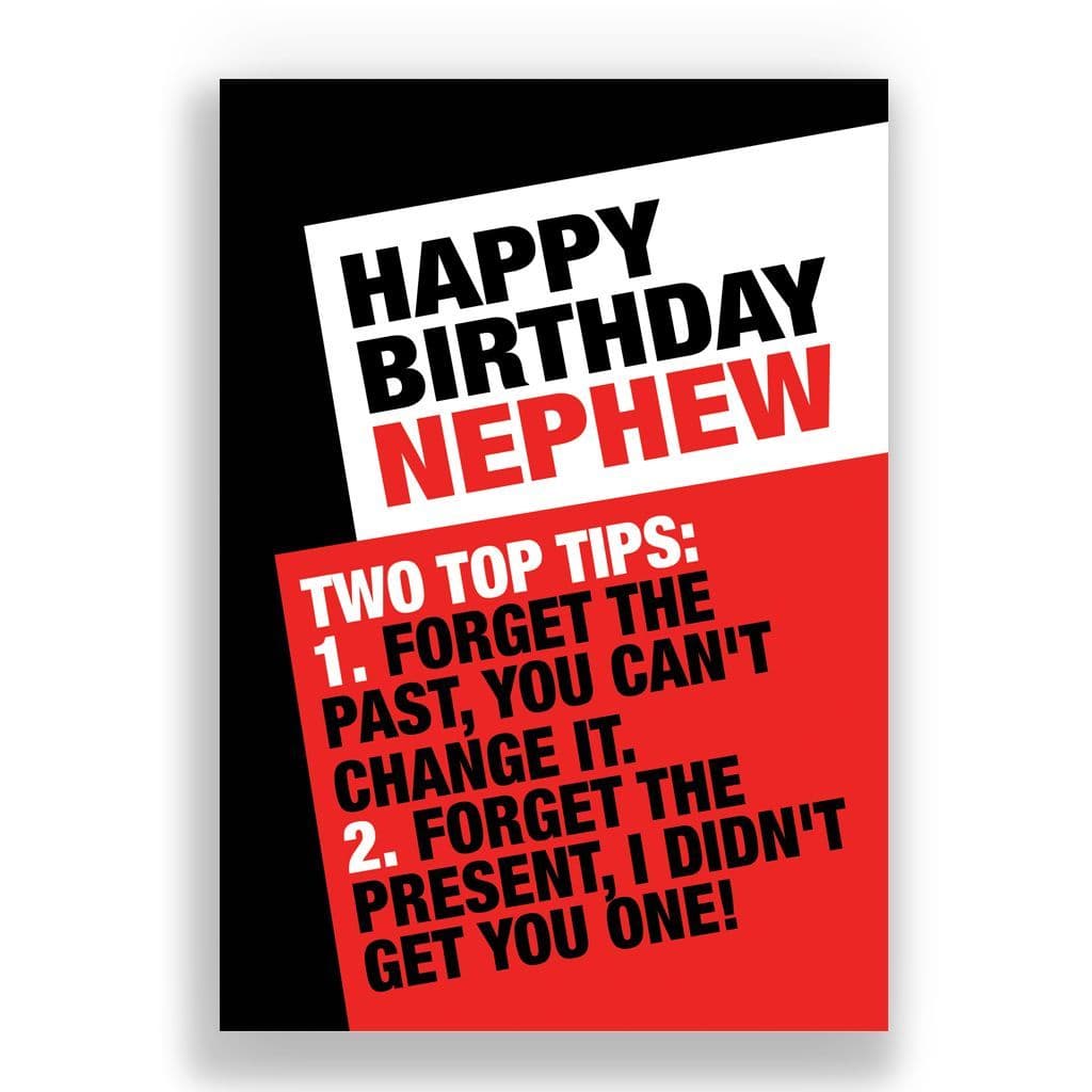 FUNNY NEPHEW CARD | TWO TOP TIPS: