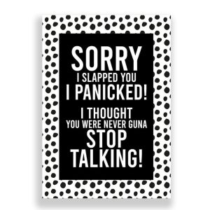 Funny Sorry Card | Apology Card | Sorry I Slapped You!