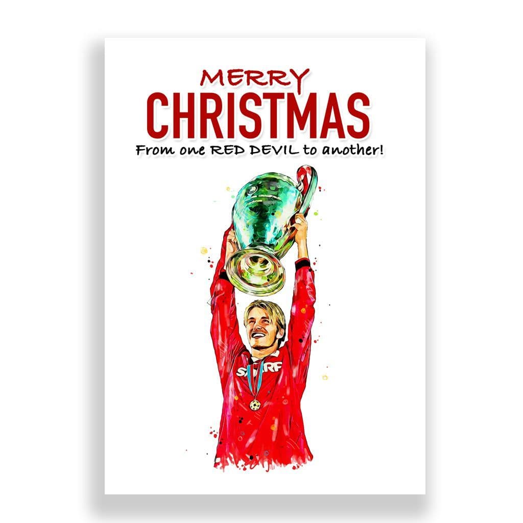 Manchester United Christmas Card | David Beckham Champions League