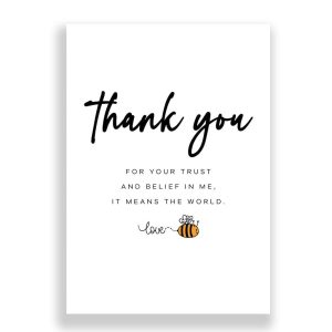 Thank You Card | For Your Trust and Believe in Me. It Means the World