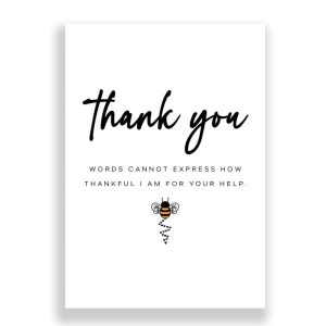 Thank You Card | Words Cannot Express How Thankful I am For Your Help