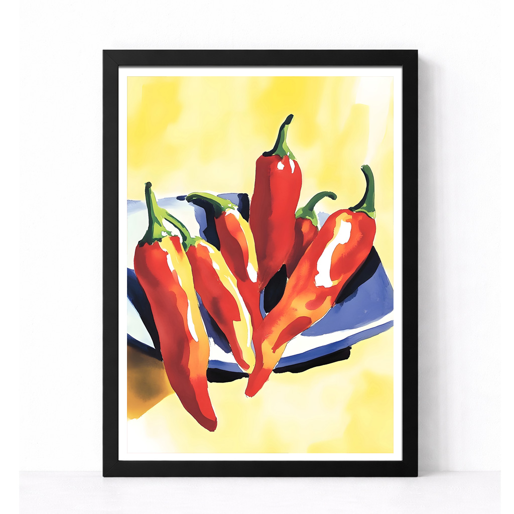 Kitchen Print | Red Chillis Art