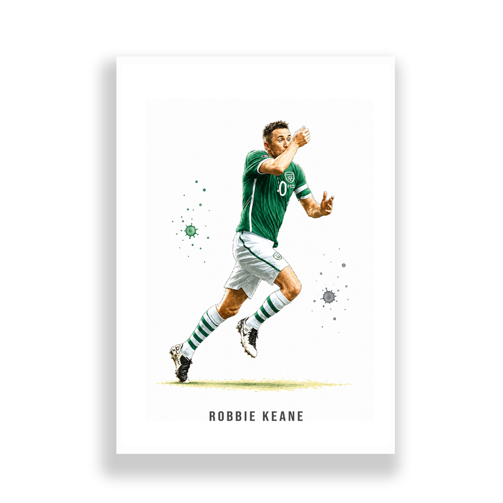 Ireland | Robbie Keane Art Print - Image 2
